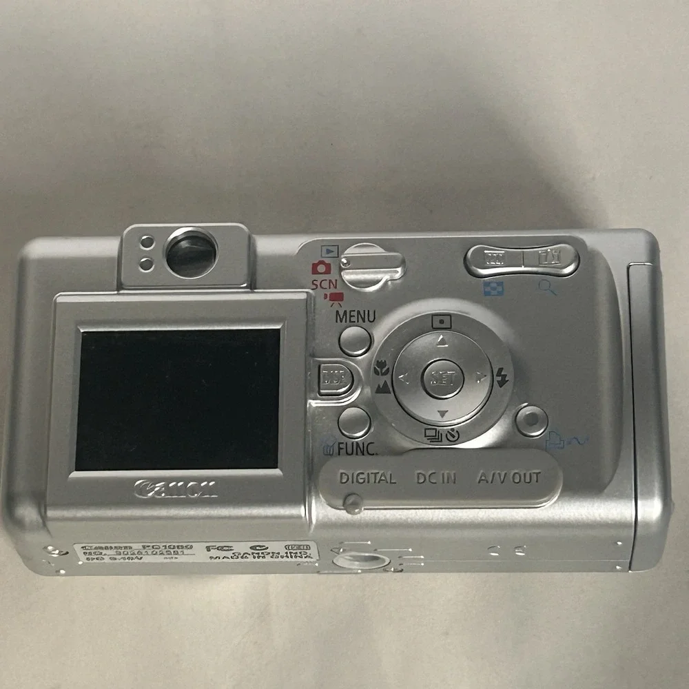 Canon PowerShot PC 1080 Digital Camera  Silver Tested  No USB w/Box ,Manual & SD